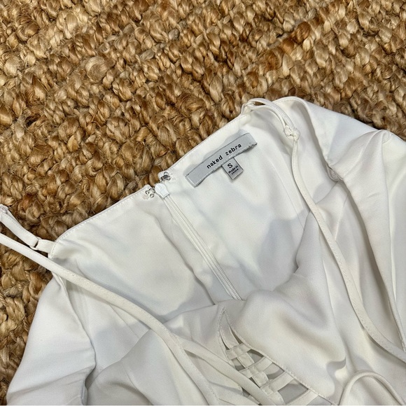 NAKED ZEBRA white cutout mini dress - Picture 6 of 16